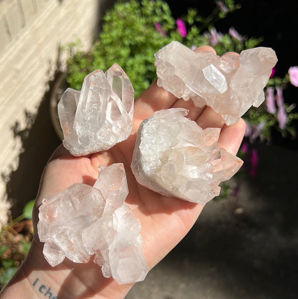 Pink Himalayan Quartz cluster