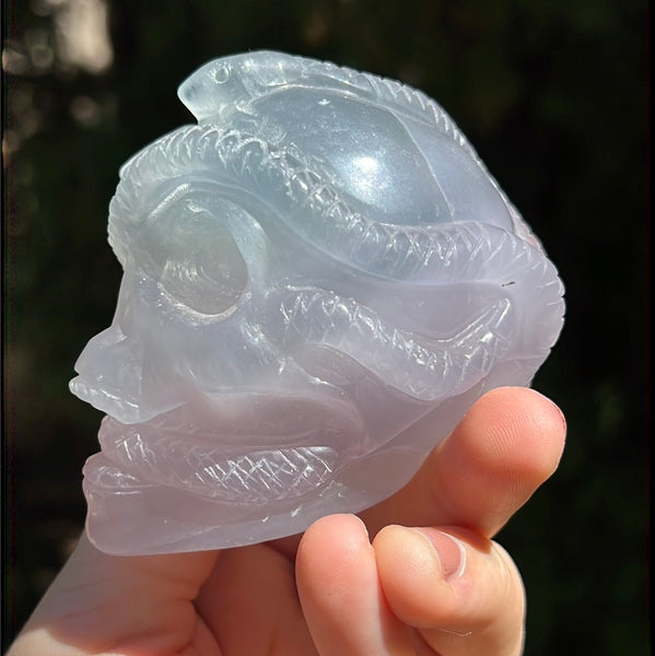 Fluorite Snake Skull