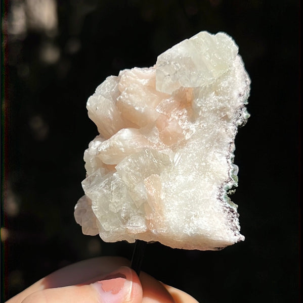 Apophyllite with Stilbite on Pin