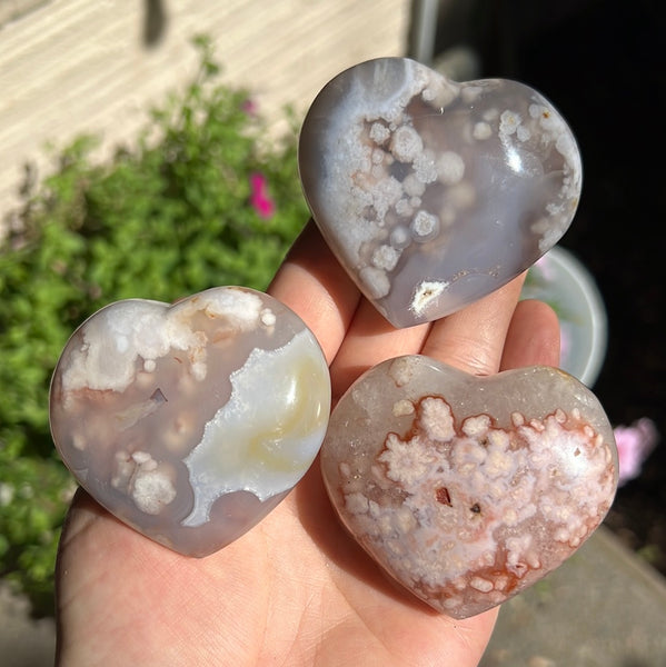 Flower Agate Heart