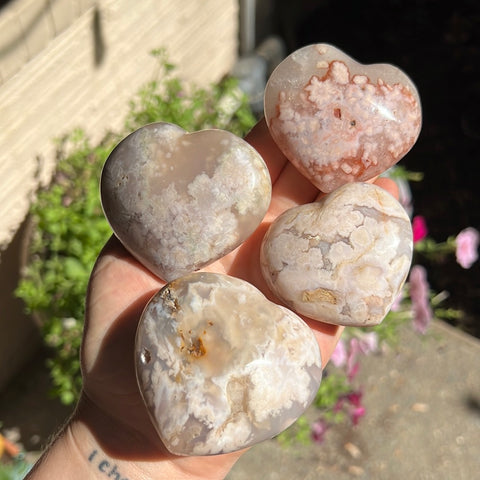 Flower Agate Heart