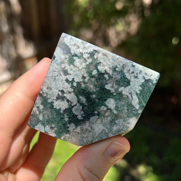 Moss Agate Cube