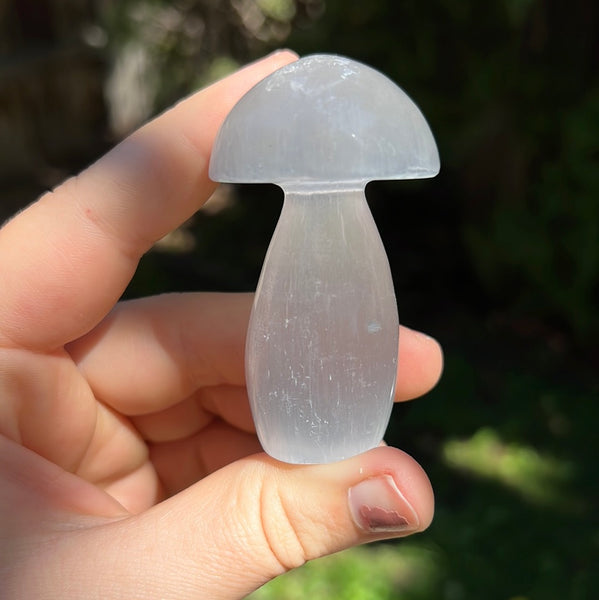 Selenite/Satin Spar Mushroom