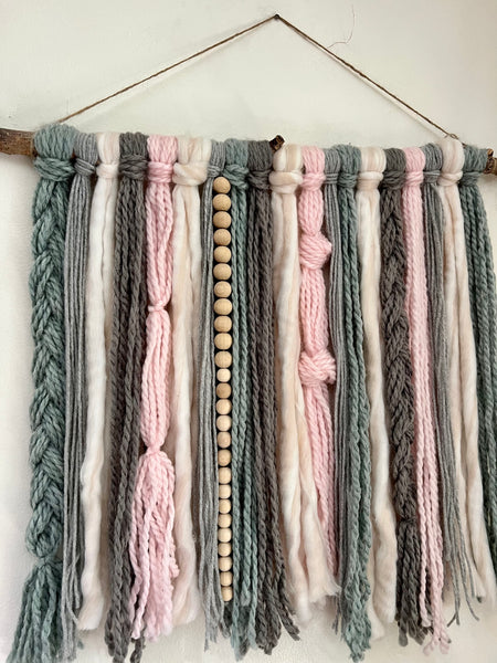 'Bubblegum' Yarn Wall Hanging