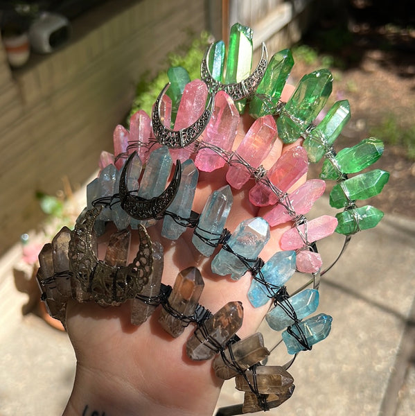 Aura Quartz Crowns