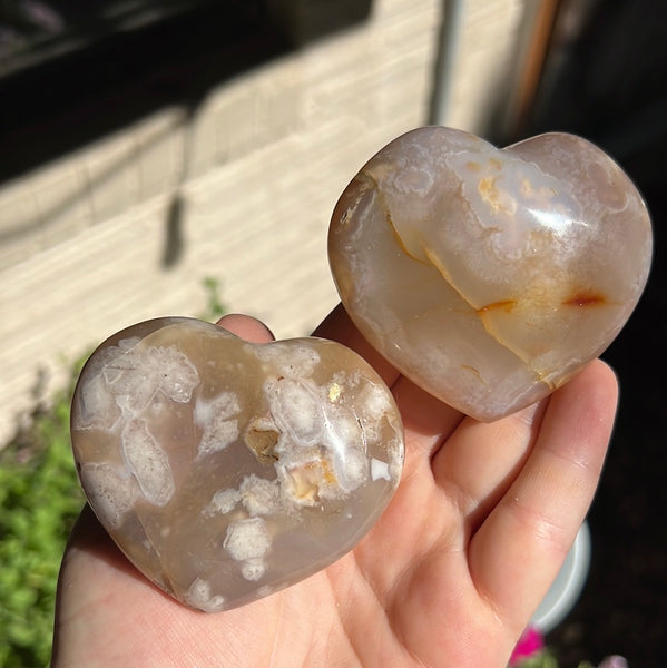 Flower Agate Heart