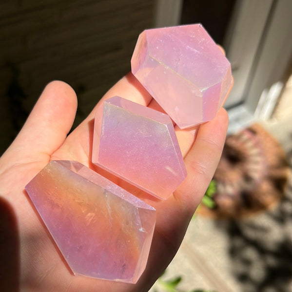 Rose Aura Quartz Freeform