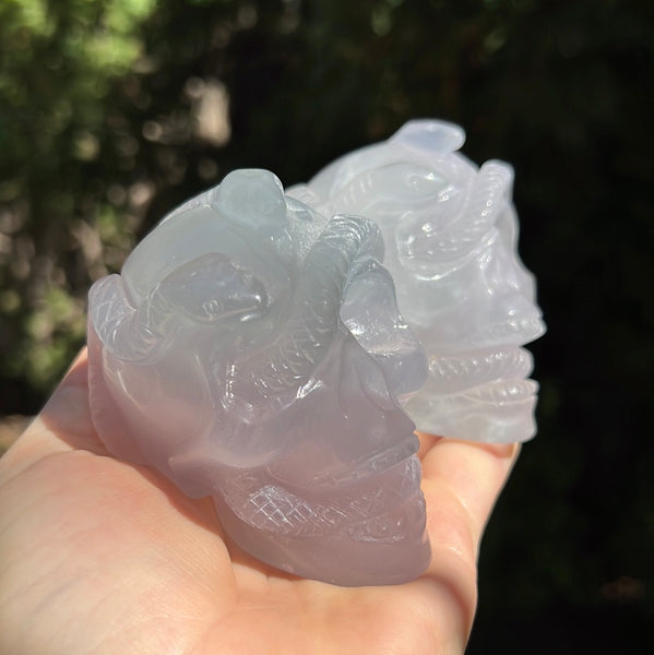 Fluorite Snake Skull