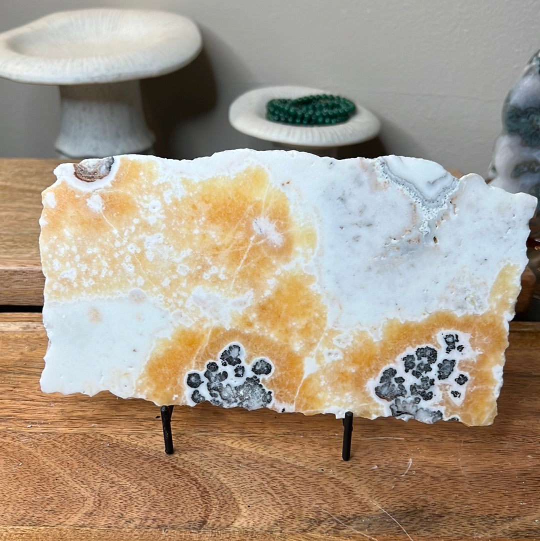 Banded Zebra/Orange Calcite Slab