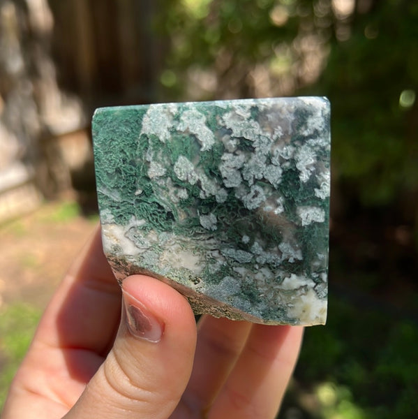 Moss Agate Cube