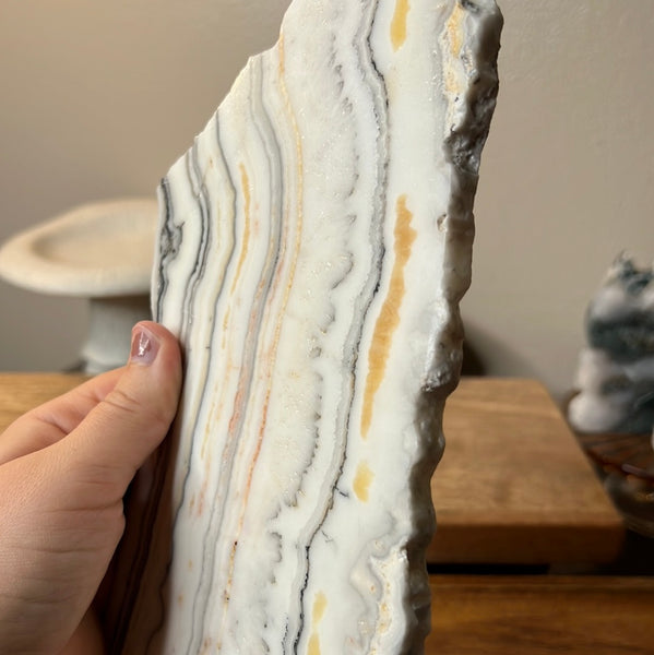 Banded Zebra/Orange Calcite Slab