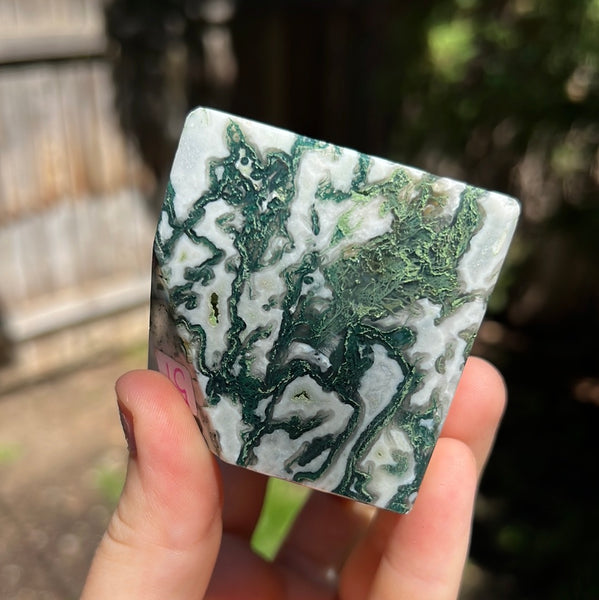 Moss Agate Cube