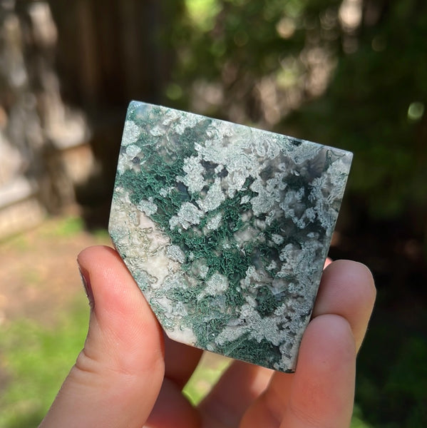 Moss Agate Cube