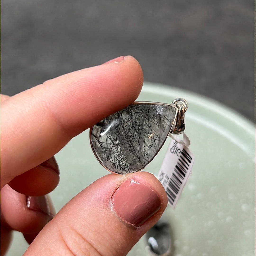 Black Rutile Pendant