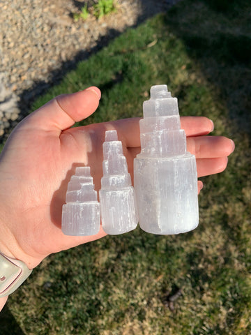 Selenite/Satin Spar Towers