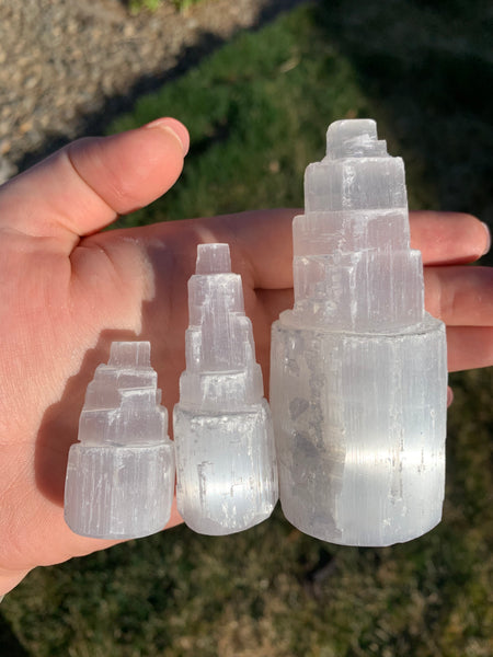 Selenite/Satin Spar Towers