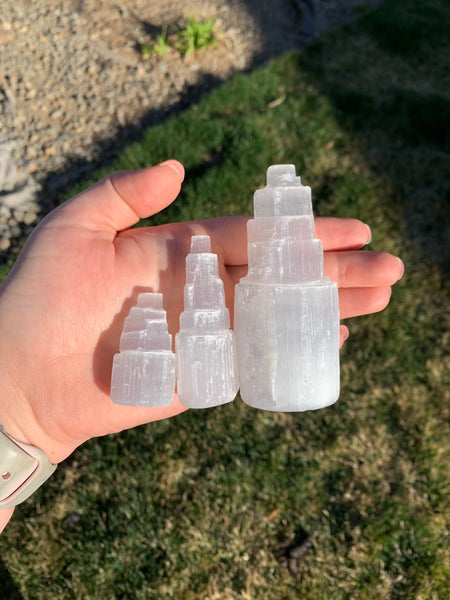 Selenite/Satin Spar Towers