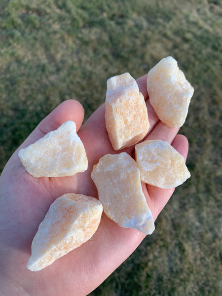 Raw/Rough Orange Calcite