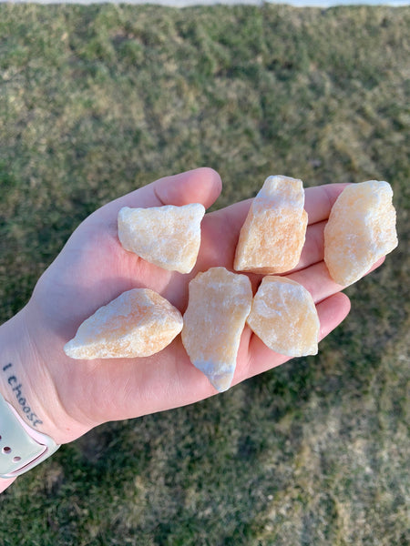 Raw/Rough Orange Calcite