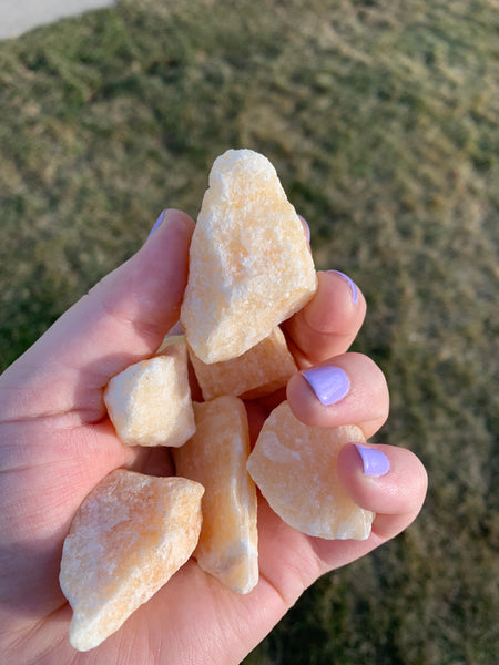 Raw/Rough Orange Calcite