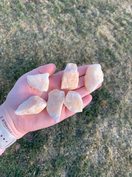 Raw/Rough Orange Calcite