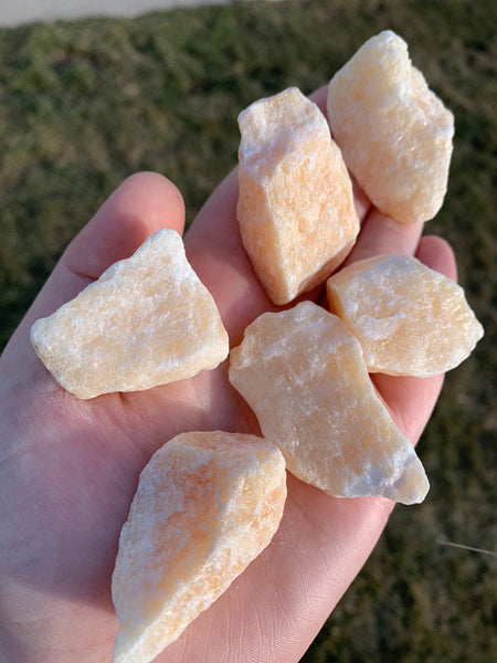 Raw/Rough Orange Calcite