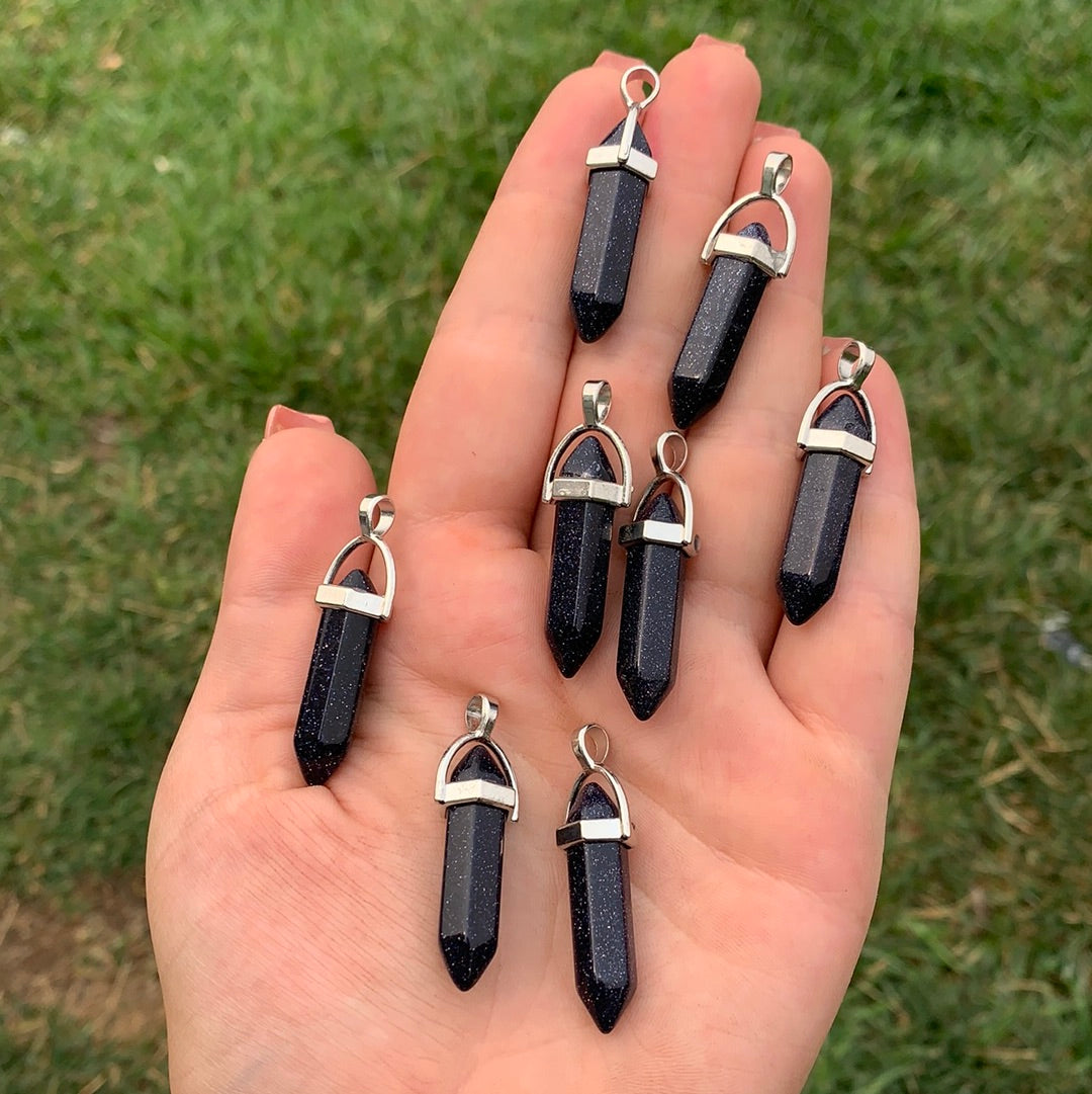 Blue Goldstone Pendant