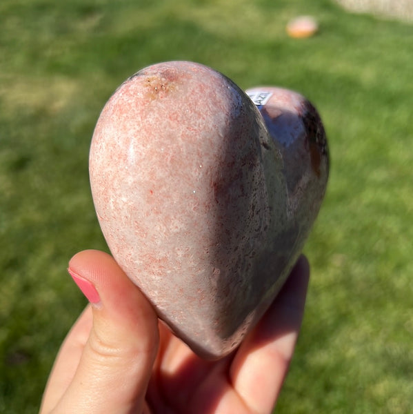 Pink Amethyst Heart - A