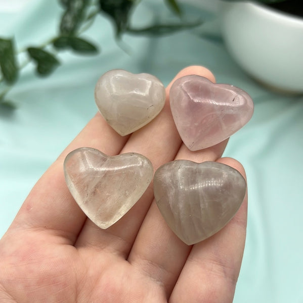 Blue Rose Quartz Mini Heart