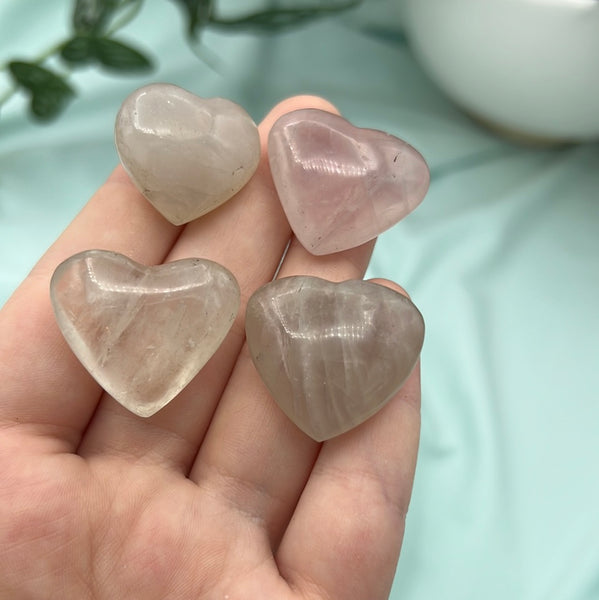 Blue Rose Quartz Mini Heart