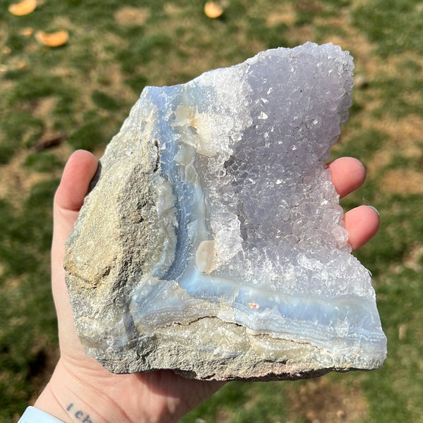 Raw Blue Lace Agate - A