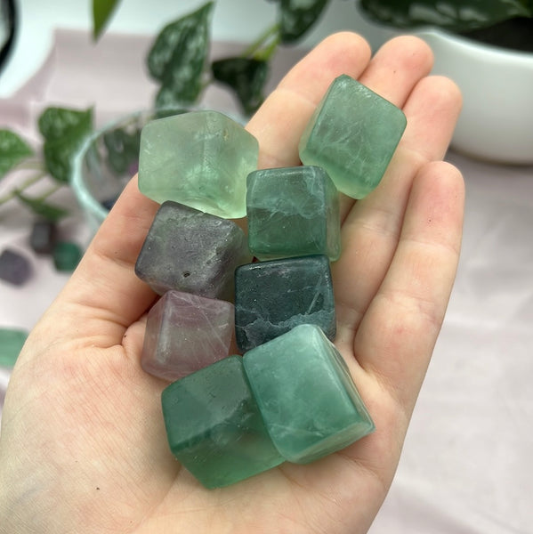 Rainbow Fluorite Cubes