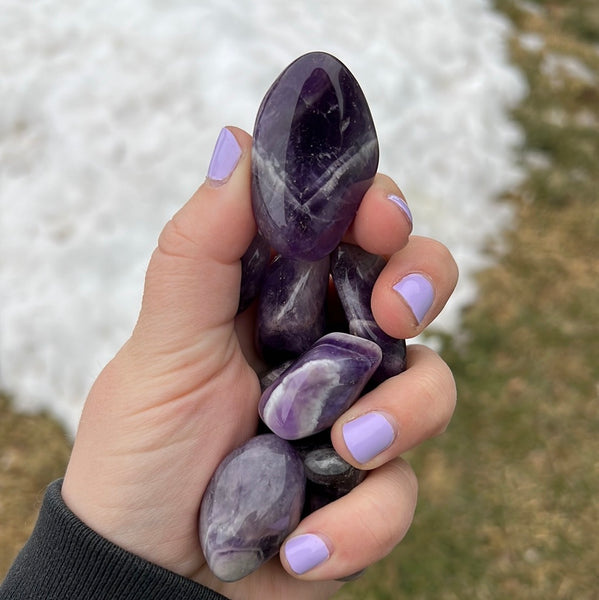 Chevron Amethyst Tumble