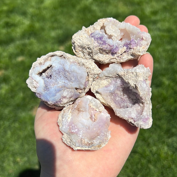 Chalcedony + Fluorite Geode