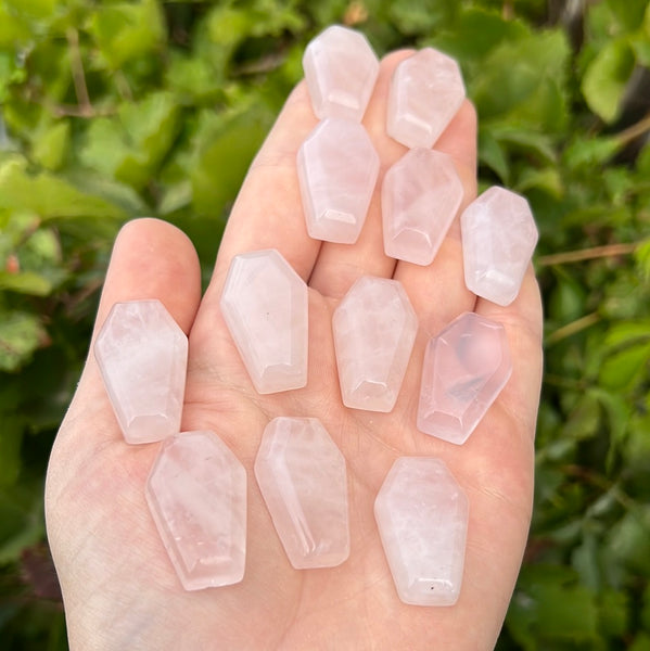 Mini Rose Quartz Coffin