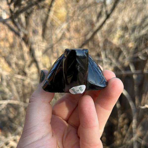 Gold Sheen Obsidian Turtle Carving