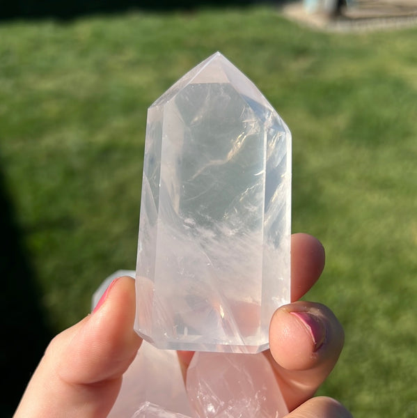 Girasol Rose Quartz Tower