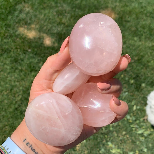 Rose Quartz Palm Stone