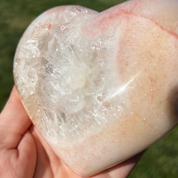 Pink Amethyst Heart - B