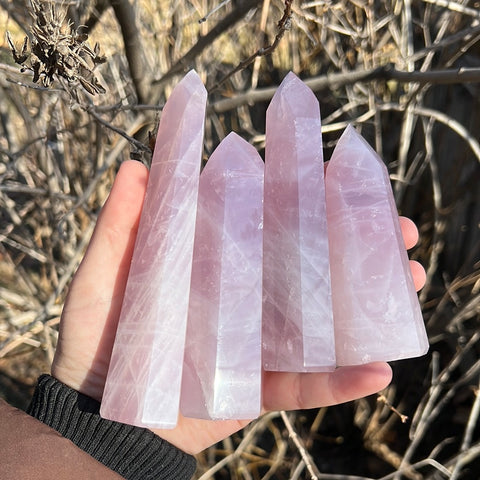 Lavender Rose Quartz Towers