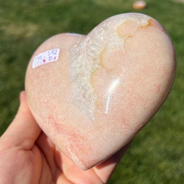 Pink Amethyst Heart - B