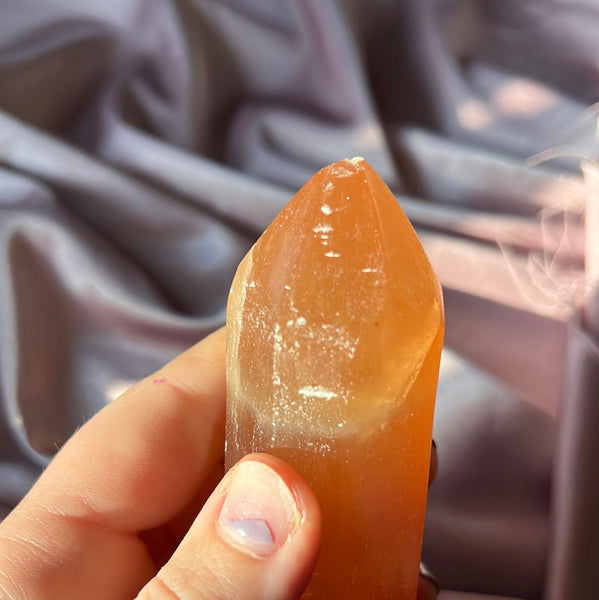 Honey Calcite Tower