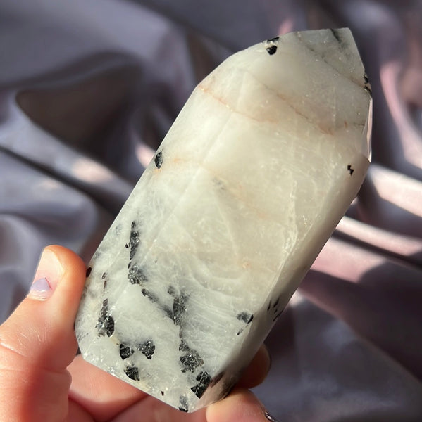 Tourmalined Quartz Tower - A