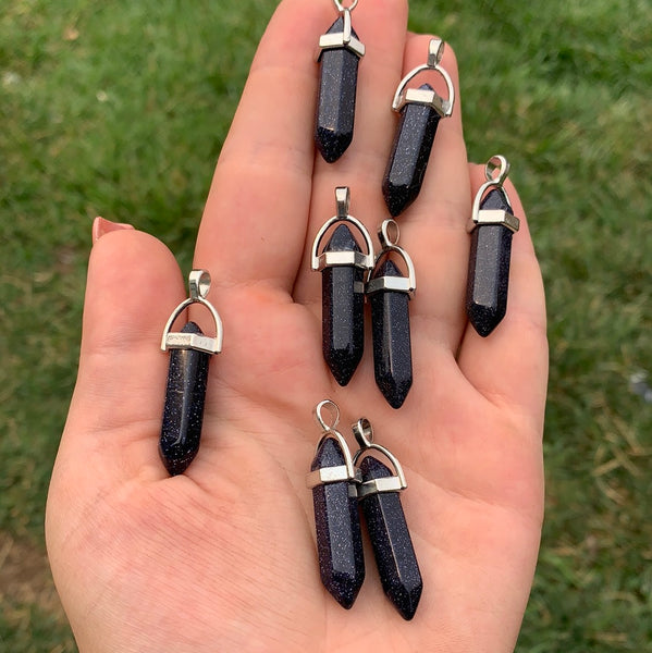 Blue Goldstone Pendant