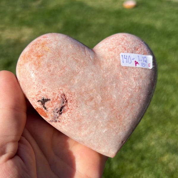 Pink Amethyst Heart - A