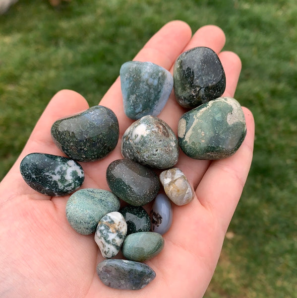 Moss Agate Tumble