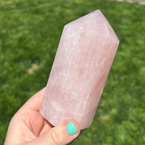 XL Rose Quartz Tower - A