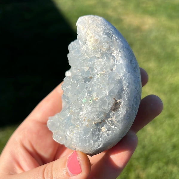 Blue Celestite Egg - A