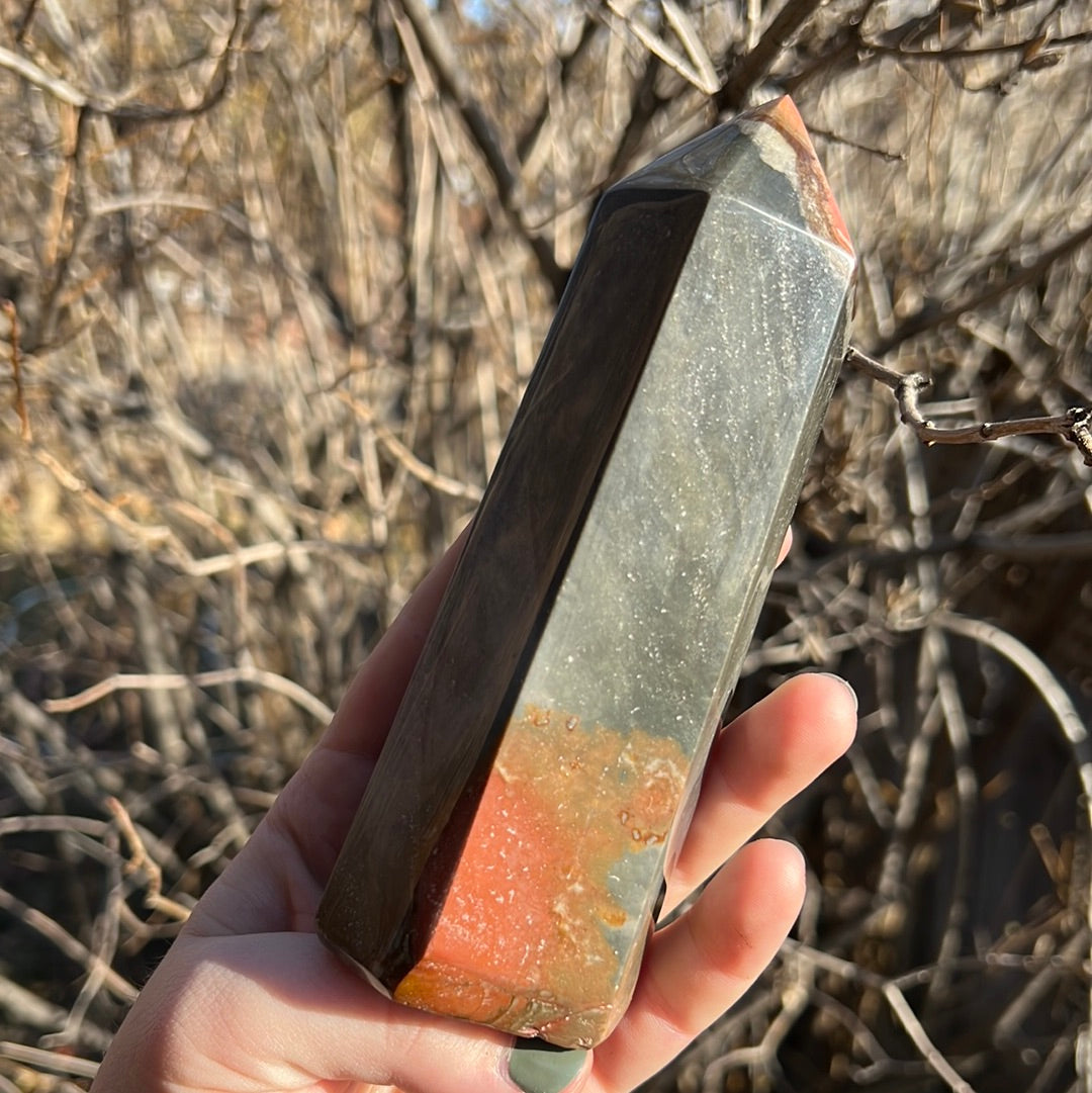 Polychrome Jasper Tower - B