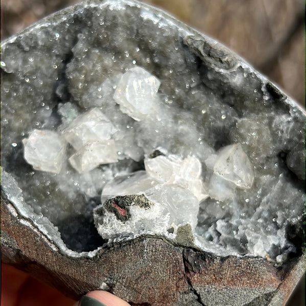 Cut Base Black Chalcedony